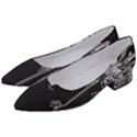 Black And White Lilies Botany Motif Print Women s Block Heels  View2