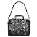 Black And White Lilies Botany Motif Print MacBook Pro Shoulder Laptop Bag (Large) View2