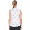Amor Text Drawing Pattern Mock Neck Shell Top View2
