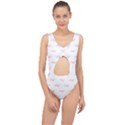 Amor Text Drawing Pattern Center Cut Out Swimsuit View1