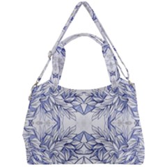 Blue Biro Arabesque  Double Compartment Shoulder Bag by kaleidomarblingart