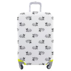 Funny Monster Feline Drawing Motif Pattern Luggage Cover (medium) by dflcprintsclothing