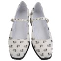 Funny Monster Feline Drawing Motif Pattern Women s Mary Jane Shoes View1