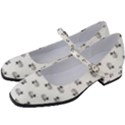 Funny Monster Feline Drawing Motif Pattern Women s Mary Jane Shoes View2