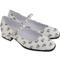 Funny Monster Feline Drawing Motif Pattern Women s Mary Jane Shoes View3