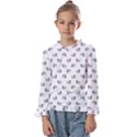 Funny Monster Feline Drawing Motif Pattern Kids  Frill Detail Tee View1