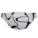 Black And White Abstract Linear Decorative Art Fanny Pack View2