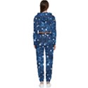 Dark Blue Stars Cropped Zip Up Lounge Set View2