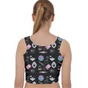 Small Witch Goth Pastel Print Velvet Racer Back Crop Top View2