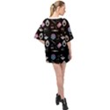 Small Witch Goth Pastel Print Oversized Chiffon Top View2