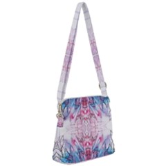 Abstract Repeats Zipper Messenger Bag