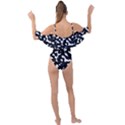 Camouflage bleu Drape Piece Swimsuit View2