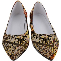 Root Humanity Bar And Qr Code Flash Orange And Purple Women s Block Heels 
