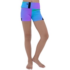 Vaporwave Wires And Transformer Kids  Lightweight Velour Yoga Shorts