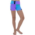 Vaporwave Wires And Transformer Kids  Lightweight Velour Yoga Shorts View1