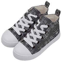 Great Vintage Pattern A Kids  Mid-top Canvas Sneakers