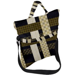 Art-stripes-pattern-design-lines Fold Over Handle Tote Bag by Sapixe