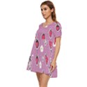 Juicy Strawberries Tiered Short Sleeve Mini Dress View3
