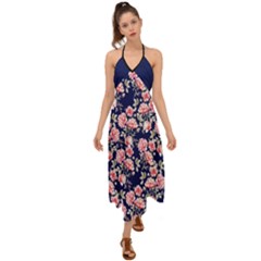 Cb-014 Halter Tie Back Dress 