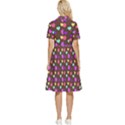 Colorfull Hearts On Choclate Button Top Knee Length Dress View2