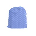 Soft Pattern Blue Drawstring Pouch (Large) View1