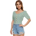 Soft Pattern Aqua Button up blouse View2