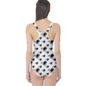 Sketchy Style Black Birds Motif Pattern One Piece Swimsuit View2