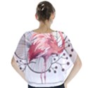 Watercolor Flamingo Batwing Chiffon Blouse View2