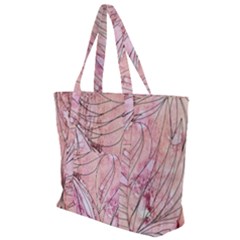 Flowing Petals Zip Up Canvas Bag by kaleidomarblingart