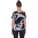 Black and White Cut Out Side Drop Tee View2