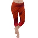 Crimson Lightweight Velour Capri Yoga Leggings View1