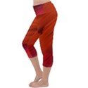 Crimson Lightweight Velour Capri Yoga Leggings View2
