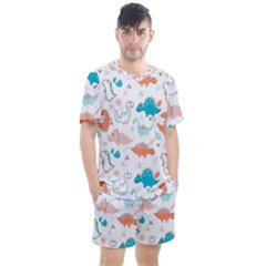 Funny Dinosaurs Kids Men s Mesh Tee And Shorts Set