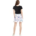 Cute And Funny Purple Hedgehogs On A White Background Waistband Skirt View2