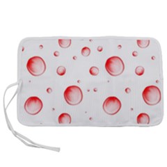 Red Drops On White Background Pen Storage Case (s) by SychEva