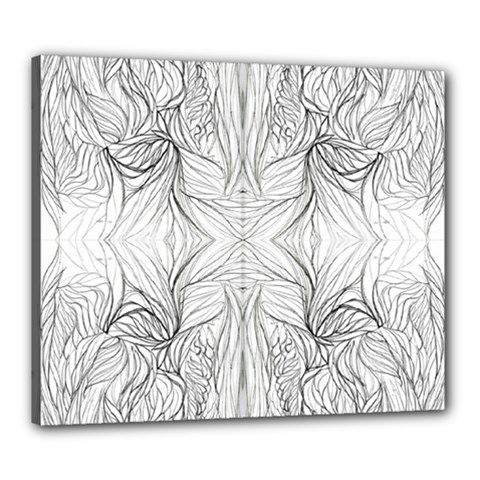 Mono Disegno Repeats Canvas 24  X 20  (stretched)
