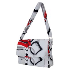 Modern Art Full Print Messenger Bag (m)
