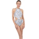 Egyptian-hieroglyphics-history-seb Halter Side Cut Swimsuit View1