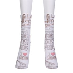 London-paris-drawing-vector-london-comics Men s Crew Socks