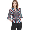 Usa-deco-background Loose Horn Sleeve Chiffon Blouse View1