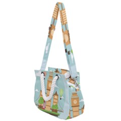 London-watch-landmark-england Rope Handles Shoulder Strap Bag