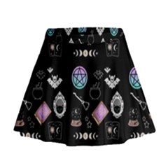 Pastel Goth Witch Mini Flare Skirt