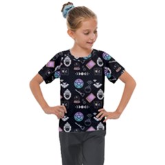 Pastel Goth Witch Kids  Mesh Piece Tee