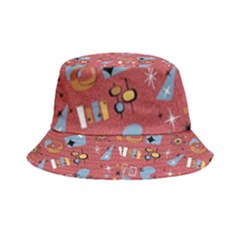 50s Red Inside Out Bucket Hat by InPlainSightStyle