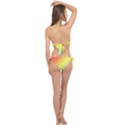 Rainbow gradient  Cross Front Halter Bikini Set View2