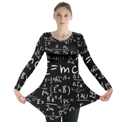 Science-albert-einstein-formula-mathematics-physics-special-relativity Long Sleeve Tunic 
