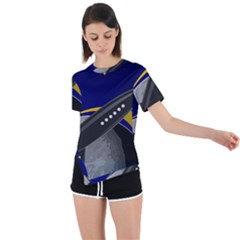 Science-fiction-sci-fi-sci-fi-logo Asymmetrical Short Sleeve Sports Tee