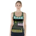 Narrow-boats-scene-pattern Racer Back Sports Top View1