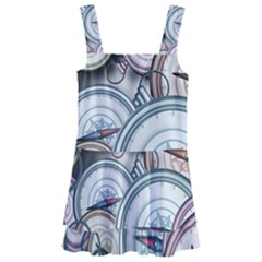 Compass-direction-north-south-east Kids  Layered Skirt Swimsuit