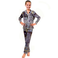 Abstract-drawing-design-modern Kid s Satin Long Sleeve Pajamas Set